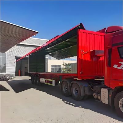 Logística Food Wing Van Box Semi-trailer com 90 King Pin 15100mmx2550mmx4000mm