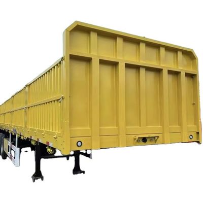 12.4m Flat Bed Fence Trailer para caminhão Max Payload 50000 kg 3-4 eixos Top Ranking