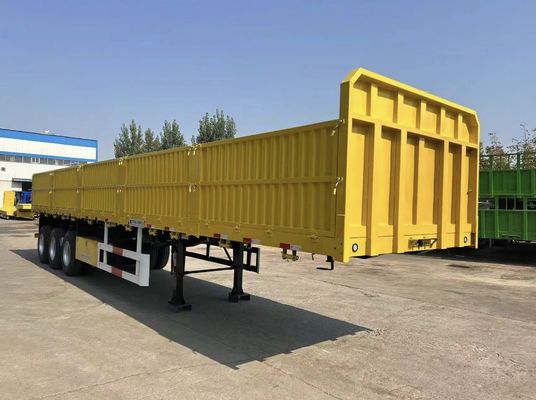 12.4m Flat Bed Fence Trailer para caminhão Max Payload 50000 kg 3-4 eixos Top Ranking