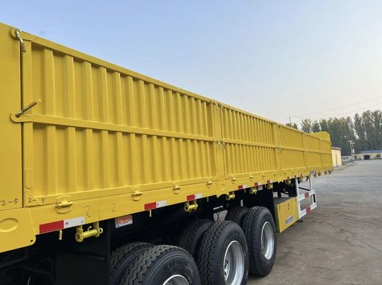 12.4m Flat Bed Fence Trailer para caminhão Max Payload 50000 kg 3-4 eixos Top Ranking