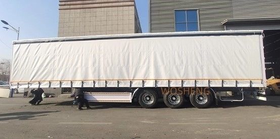 OTTC 3 eixos 40ft 45ft cortina branca lado deslizante caminhão semi-reboque para o mercado russo