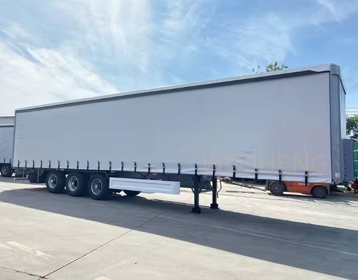 OTTC 3 eixos 40ft 45ft cortina branca lado deslizante caminhão semi-reboque para o mercado russo