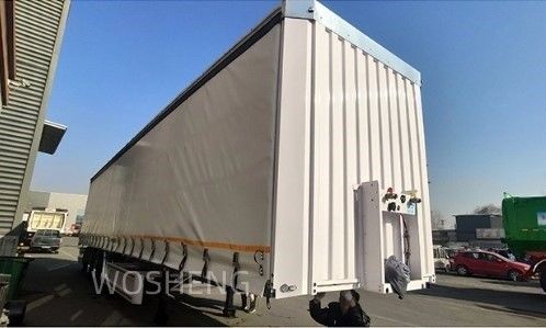 OTTC 3 eixos 40ft 45ft cortina branca lado deslizante caminhão semi-reboque para o mercado russo