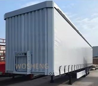 OTTC 3 eixos 40ft 45ft cortina branca lado deslizante caminhão semi-reboque para o mercado russo