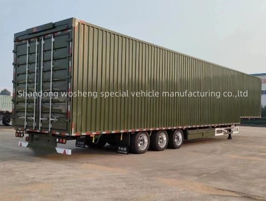 Pedido do cliente 3 eixo ala aberta Van semi-reboque de parede com 12 unidades 12R22.5 Pneus
