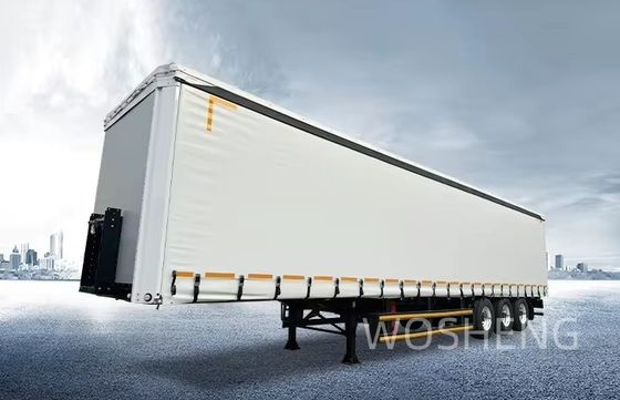 40-50 toneladas 3 eixos Branco 40ft 45ft PVC cortina lado caminhão Semi-reboque para caminhão reboque