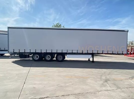 40-50 toneladas 3 eixos Branco 40ft 45ft PVC cortina lado caminhão Semi-reboque para caminhão reboque