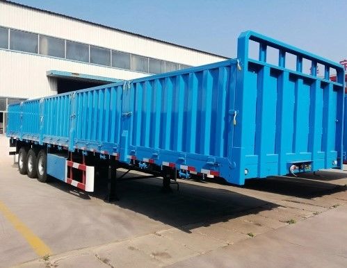 Semi-reboque de parede lateral de 40-100 toneladas com 3 eixos para transporte de carga pesada