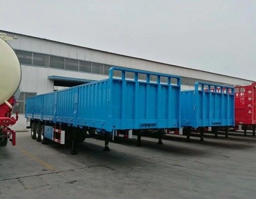 Semi-reboque de parede lateral de 40-100 toneladas com 3 eixos para transporte de carga pesada
