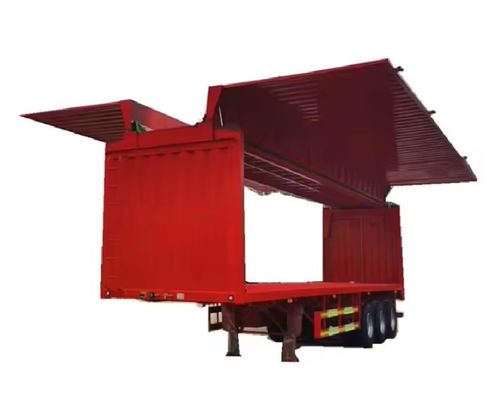 3 eixos 40ft Semi-trailer Cargo Trailer Wing Van com 9.00-22.5 Rim e 12R22.5 Pneus