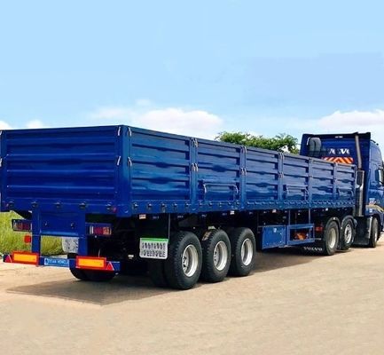Semi-reboque de 40 toneladas, 60 toneladas, 80 toneladas e 100 toneladas, de três eixos, de parede lateral, com tamanho personalizável