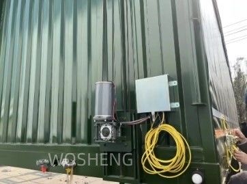 Semirreboque Wosheng Durável 3 eixos Verde 40ft 45ft PVC Cortina Sider caminhão de entrega