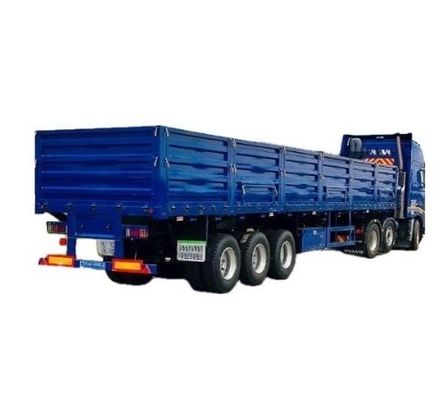 Semi-reboque de parede lateral de carga pesada de 40-100 toneladas com suspensão mecânica/aérea