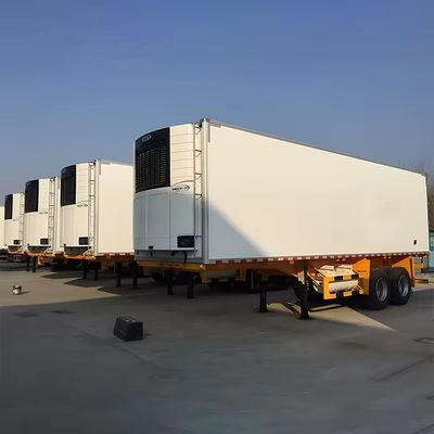 Q345B T700 Material Carga Pesada 45FT Refrigerado Van Semi Trailer com Reefer Power Unit