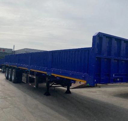 Semi-reboque de parede lateral de carga pesada de 40-100 toneladas com suspensão mecânica/aérea