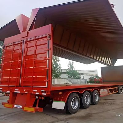 Pneus 12R22.5 12 unidades Semi-reboque de Logística de Aço com Ampliação de asas de abertura