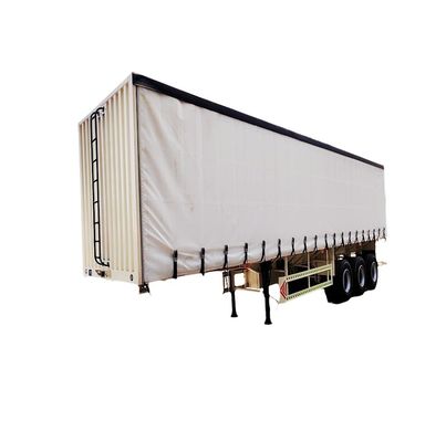 40tons Max Carga útil Tri-eixo Caixa de carga fechada Semi-reboque com cortina lateral personalizável