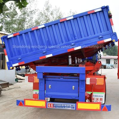 Caminhão de desvio lateral Trailers com 2 &quot;ou 3,5&quot; King Pin Side Tipping Dump Semi Truck