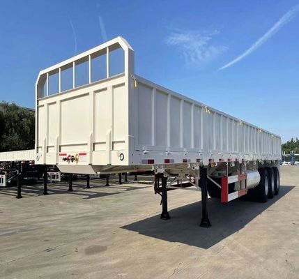 40FT Drop Side Wall Bulk Fence Stake Container de cama plana Carga pesada Parede lateral de bordo Caminhão Semi-reboque