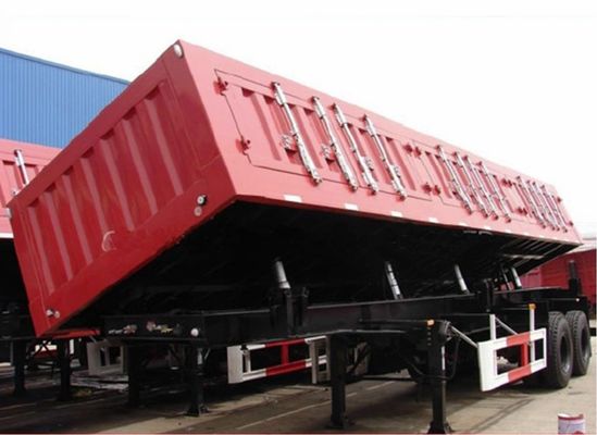 Reboque lateral multi eixos 45 CBM Reboque lateral semi-reboque carga útil máxima 30000 kg