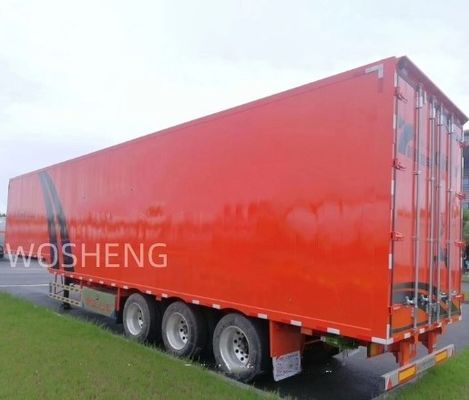 Semi-remolque de telhado de tecido de lado de cortina de 40 pés e 45 pés de tri-eixo para transporte de carga pesada