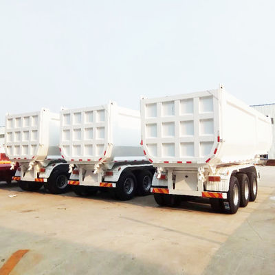 3 eixos em forma de U, com deslizador hidráulico traseiro, semi-reboque com eixos FUWA/Wosheng