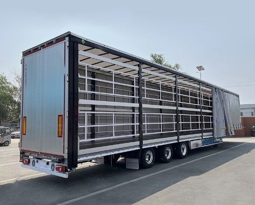 3 eixos personalizáveis 40ft 45ft cortina lado lonas Semi trailer para de Wosheng