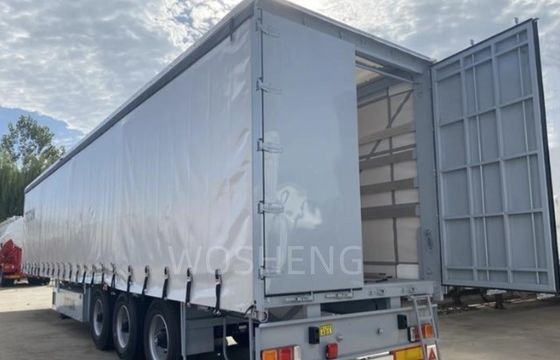 3 eixos personalizáveis 40ft 45ft cortina lado lonas Semi trailer para de Wosheng