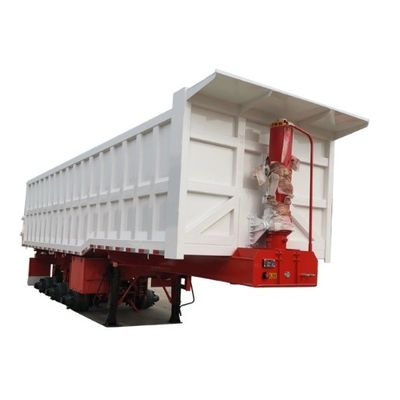 5 eixos hidráulico traseiro de descarga de semi-reboque End Tipper com Q345B / T700 aço viga principal