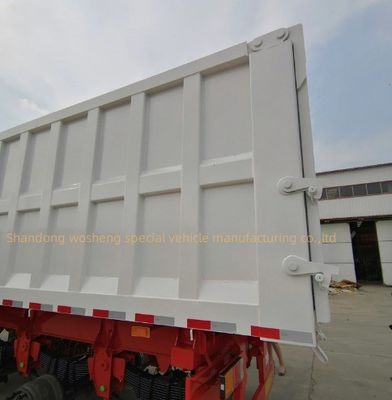 5 eixos hidráulico traseiro de descarga de semi-reboque End Tipper com Q345B / T700 aço viga principal