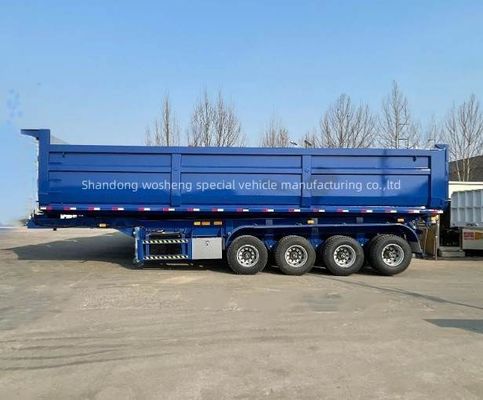 3/4 eixos Wosheng hidráulico traseiro de descarga Semi-reboque Trailers de caminhão tipper com melhor