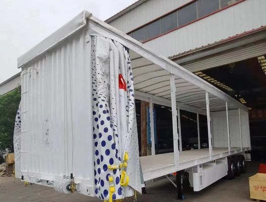 WS Container de cortina lateral de lona de tri-eixo personalizável Semi-reboque solicitação do cliente