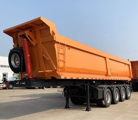 Semi-reboque de carga pesada de 40 toneladas e 45 toneladas cúbicas tipo U para transporte de grãos de areia e pedra