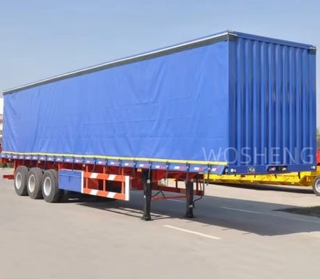 3 eixos 40ft 45ft cortina branca lado deslizante caminhão semi-reboque para caminhão reboque