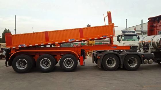 Semi-reboque de carga pesada de 40 toneladas e 45 toneladas cúbicas tipo U para transporte de grãos de areia e pedra