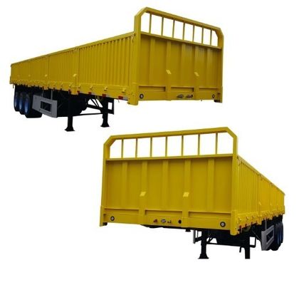 3 eixos Transportes a granel e contêineres Semi-reboque de parede lateral de aço para semi-camiões
