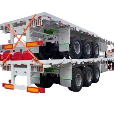 3pc Axel Air Drum Brake Transfer Container Flat Bed Semi-Trailer com material durável