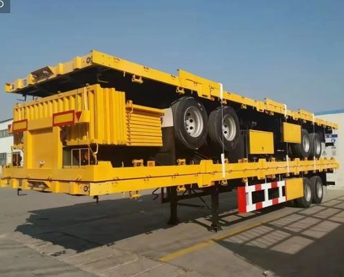 Reboque de caminhão 3 eixos 40-100 toneladas de aço parede lateral semi-reboque com e acessível