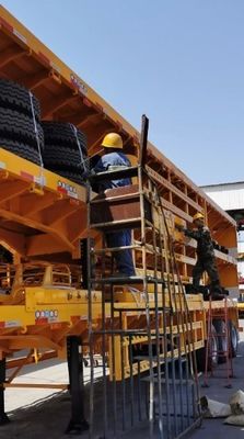 Reboque de caminhão 3 eixos 40-100 toneladas de aço parede lateral semi-reboque com e acessível