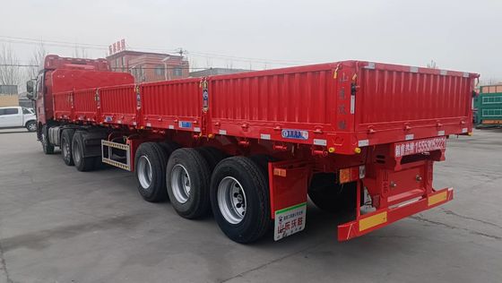 Semi-reboque de descarga lateral de eixos 3 para transporte de grãos de areia e pedra