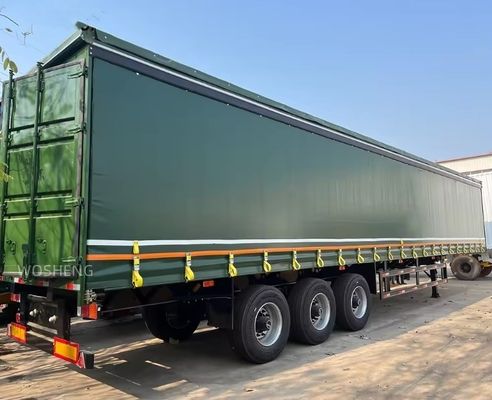 Melhor Venda Pedido do Cliente Semi-Relógio com 3 eixos 40ft 45ft verde cortina lateral