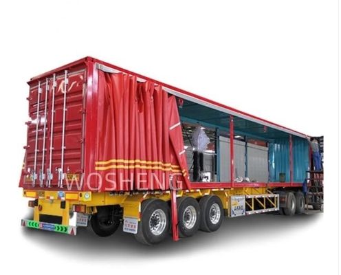 Sistema de travagem de dupla linha WABCO Tri Axles 60 toneladas Side Curtain Trailer para transporte