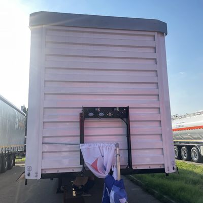 Semi-reboques Branco 40ft 45ft 3 eixos Cortina lateral com suspensão a ar e WABCO-ABS
