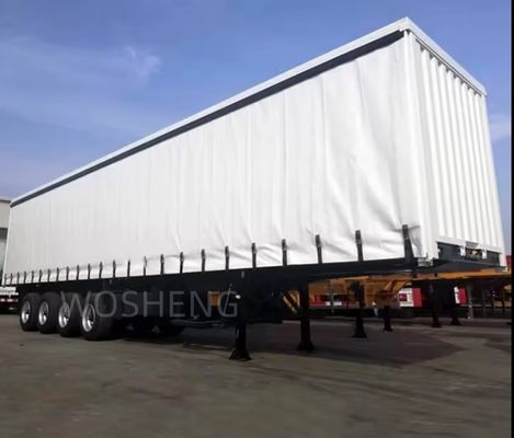 Semi-reboques Branco 40ft 45ft 3 eixos Cortina lateral com suspensão a ar e WABCO-ABS
