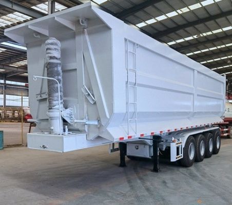 Ferramenta de aterragem de carga pesada 28t WS 4 eixos hidráulico traseiro semi-reboque de descarga para grande carga