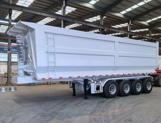 Ferramenta de aterragem de carga pesada 28t WS 4 eixos hidráulico traseiro semi-reboque de descarga para grande carga