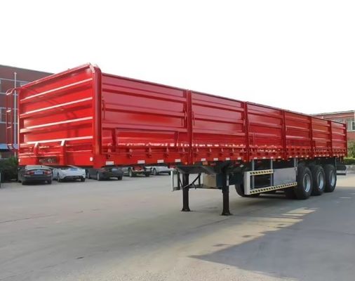12400X2500X3650mm WS Semirreboque de transporte de areia de tri-eixo com suspensão mecânica