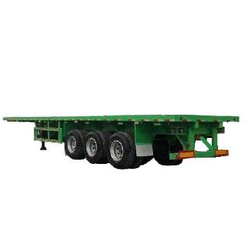 2 eixos 3 eixos 4 eixos 20' 40' 45' Semi-remolque de contentor de banco plano para pneus de camião 12R22.5