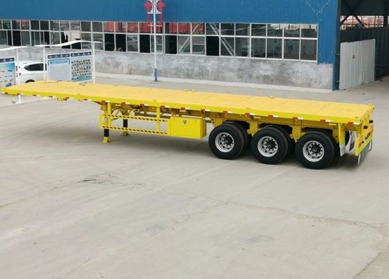 2 eixos 3 eixos 4 eixos 20' 40' 45' Semi-remolque de contentor de banco plano para pneus de camião 12R22.5