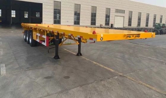2 eixos 3 eixos 4 eixos 20' 40' 45' Semi-remolque de contentor de banco plano para pneus de camião 12R22.5